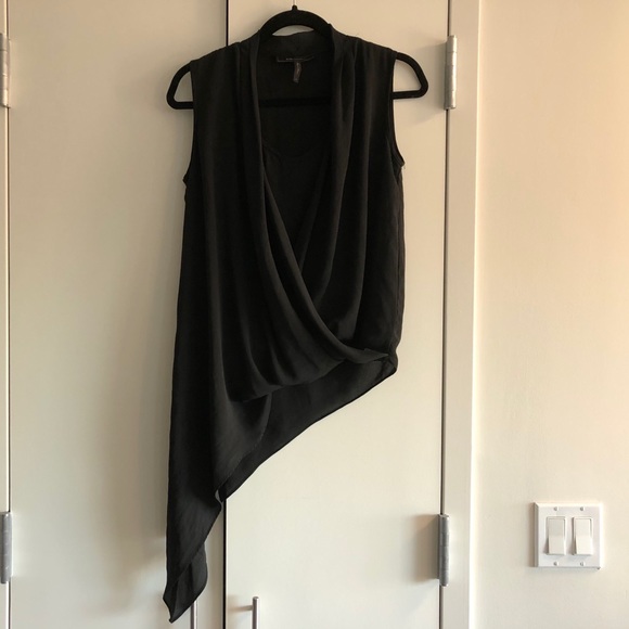 BCBG MaxAzria Cecil Asymmetrical Draped Top - Picture 2 of 6
